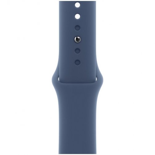 Apple Watch SE 2024, 40 мм, корпус из алюминия серебристого цвета, спортивный ремешок цвета «синий деним» S/M, MXEC3Q