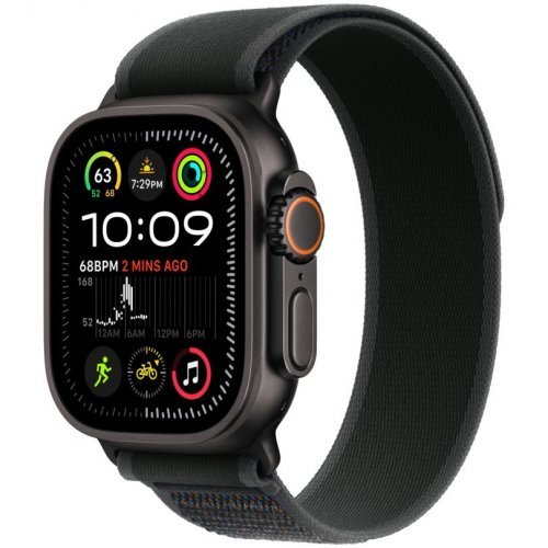Apple Watch Ultra 2 GPS + Cellular, 49 mm, Black titanium case, Black Trail strap, size M/L, MX4V3Q