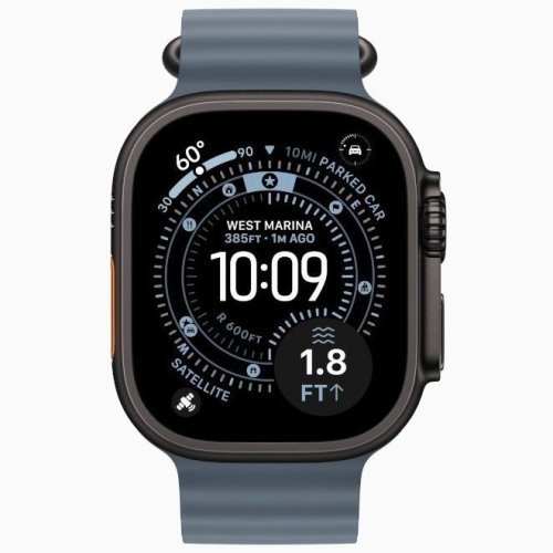Apple Watch Ultra 3 GPS + Cellular, 49 мм Black Titanium Case with Anchor Blue Ocean Band