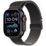 Apple Watch Ultra 2 GPS + Cellular, 49 мм, корпус из черного титана, ремешок Milanese черного цвета, размер M, MX5U3Q