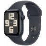Apple Watch SE 2024, 44 mm, midnight black aluminum case, Midnight Black sports strap M/L, MXEK3Q