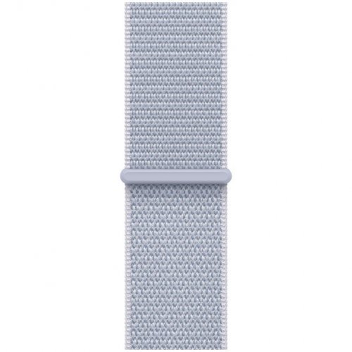 Apple Watch SE 2024, 44 мм, корпус из алюминия серебристого цвета, спортивный браслет дымчато-голубого цвета, MXET3Q