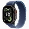 Apple Watch Ultra 3 GPS + Cellular, 49 мм Black Titanium Case with Blue/Bright Blue Trail Loop, S/M
