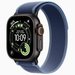 Apple Watch Ultra 3 GPS + Cellular, 49 мм Black Titanium Case with Blue/Bright Blue Trail Loop, S/M