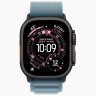Apple Watch Ultra 3 GPS + Cellular, 49 мм Black Titanium Case with Light Blue Alpine Loop, M