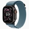 Apple Watch Ultra 3 GPS + Cellular, 49 мм Black Titanium Case with Light Blue Alpine Loop, S