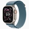 Apple Watch Ultra 3 GPS + Cellular, 49 мм Natural Titanium Case with Light Blue Alpine Loop, M