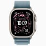 Apple Watch Ultra 3 GPS + Cellular, 49 мм Natural Titanium Case with Light Blue Alpine Loop, M