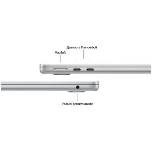 Apple MacBook Air 15" (M3, 8C CPU/10C GPU, 2024), 16 ГБ, 512 ГБ SSD, Silver, Серебристый, MXD23