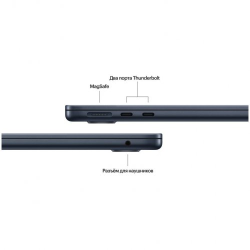 Apple MacBook Air 15" (M3, 8C CPU/10C GPU, 2024), 16 ГБ, 512 ГБ SSD, Midnight, полуночный черный, MXD43