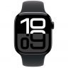 Apple Watch Series 10, 42 мм, корпус из алюминия цвета «чёрный глянец», спортивный ремешок черного цвета S/M, MWWE3Q