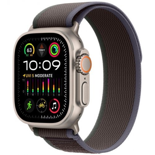 Apple Watch Ultra 2 GPS + Cellular, 49 mm, Titanium case, Blue/Black Trail Strap, size M/L, MRFR3