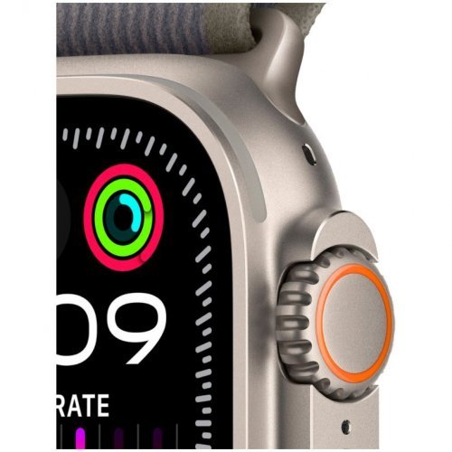 Apple Watch Ultra 2 GPS + Cellular, 49 mm, Titanium case, Green/Gray Trail Strap, size M/L, MRFP3