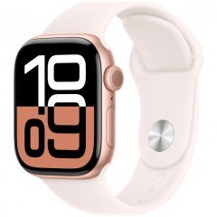 Apple Watch Series 10, 42 mm, rose gold aluminum case, blush sports strap S/M, MWWH3Q