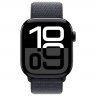 Apple Watch Series 10, 46 мм, корпус из алюминия цвета «черный глянец», спортивный браслет темно-синего цвета, MWWR3Q