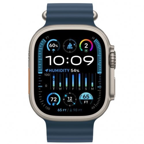 Apple Watch Ultra 2 GPS + Cellular, 49 mm, Titanium case, Ocean Blue strap, MRF73