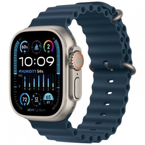 Apple Watch Ultra 2 GPS + Cellular, 49 mm, Titanium case, Ocean Blue strap, MRF73