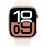 Apple Watch Series 10, 46 мм, корпус из алюминия цвета «розовое золото», спортивный ремешок цвета «румянец» S/M, MWWT3Q