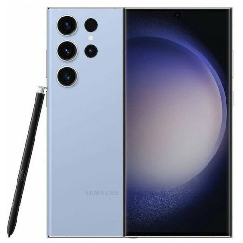 Samsung Galaxy S23 Ultra Smartphone, 1 TB, Blue, Sky Blue, SM-S918BLBN