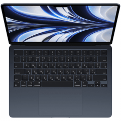 Apple MacBook Air 13" (M2, 8C CPU/8C GPU, 2022), 8 ГБ, 256 ГБ SSD, Midnight, полуночный черный, MLY33
