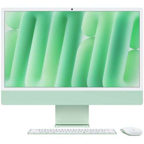 Apple iMac 24" Retina 4,5K (M4 8C CPU, 8C GPU, 2024), 16 ГБ, 256 ГБ SSD, зеленый, MWUE3