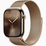 Apple Watch Series 10 GPS + Cellular, 46 мм Gold Titanium Case with Gold Milanese Loop, S/M, MC7T4Q