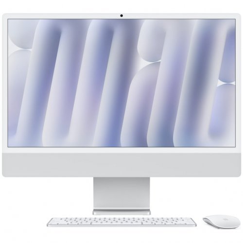 Apple iMac 24" Retina 4,5K (M4 8C CPU, 8C GPU, 2024), 16 ГБ, 256 ГБ SSD, серебристый, MWUC3