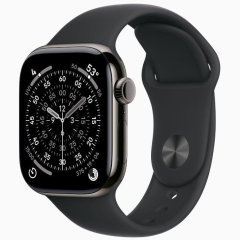 Apple Watch Series 11 GPS + Cellular, 42 мм Slate Titanium Case with Black Sport Band, M/L