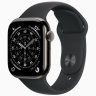 Apple Watch Series 11 GPS + Cellular, 42 мм Slate Titanium Case with Black Sport Band, S/M