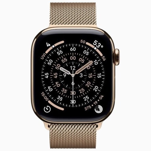 Apple Watch Series 11 GPS + Cellular, 46 мм Gold Titanium Case with Gold Milanese Loop