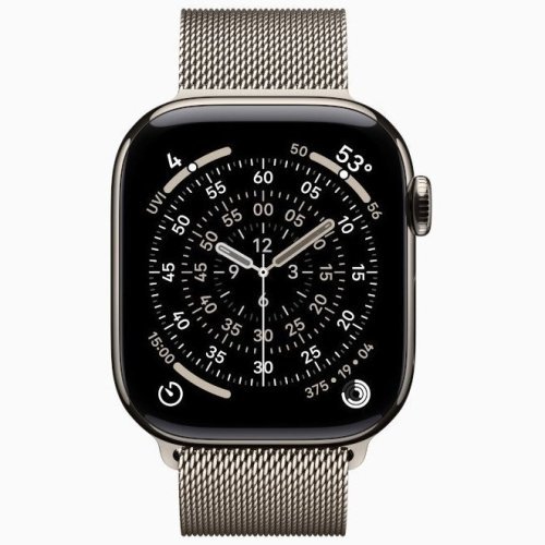 Apple Watch Series 11 GPS + Cellular, 46 мм Natural Titanium Case with Natural Milanese Loop