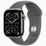 Apple Watch Series 11 GPS + Cellular, 46 мм Natural Titanium Case with Stone Gray Sport Band, S/M