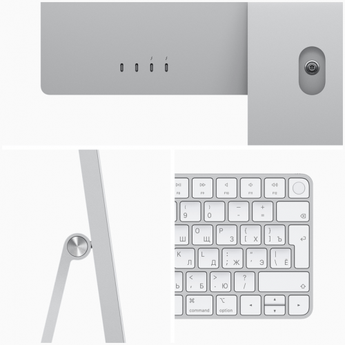 Apple iMac 24" Retina 4,5K, M3 (8C CPU, 10C GPU, 2023), 16 ГБ, 512 ГБ SSD, Silver, Серебристый, Z19D0001T