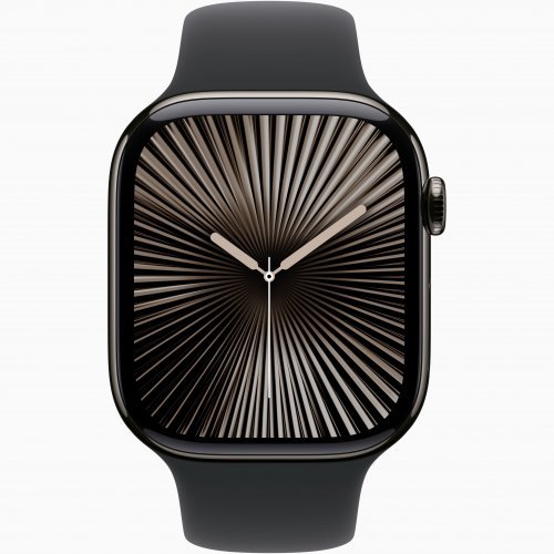 Apple Watch Series 10 GPS + Cellular, 42 мм Slate Titanium Case with Black Sport Band, M/L, MWXH3Q