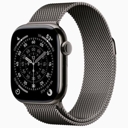 Apple Watch Series 11 GPS + Cellular, 46 мм Slate Titanium Case with Slate Milanese Loop