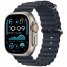 Apple Watch Ultra 2 GPS + Cellular, 49 mm, beige Titanium case, Dark blue Ocean strap, MX4D3Q