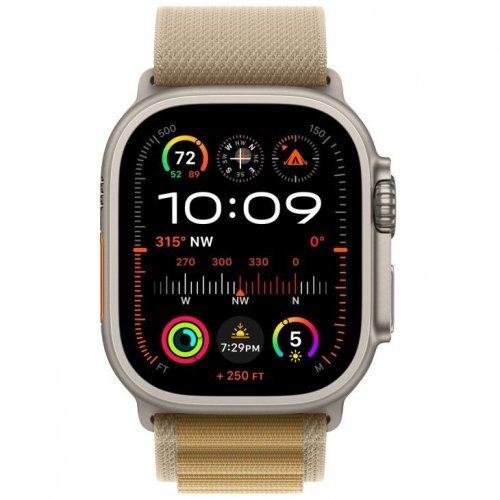 Apple Watch Ultra 2 GPS + Cellular, 49 мм, корпус из бежевого титана, ремешок Alpine цвета "загар", размер M, MX4F3Q