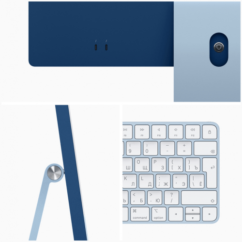 Apple iMac 24" Retina 4,5K, M3 (8C CPU, 10C GPU, 2023), 16 ГБ, 1 ТБ SSD, Blue, Синий, Z19K0001V