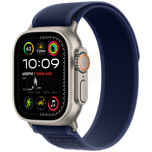 Apple Watch Ultra 2 GPS + Cellular, 49 mm, beige titanium case, Blue Trail strap, size M/L, MX4L3Q